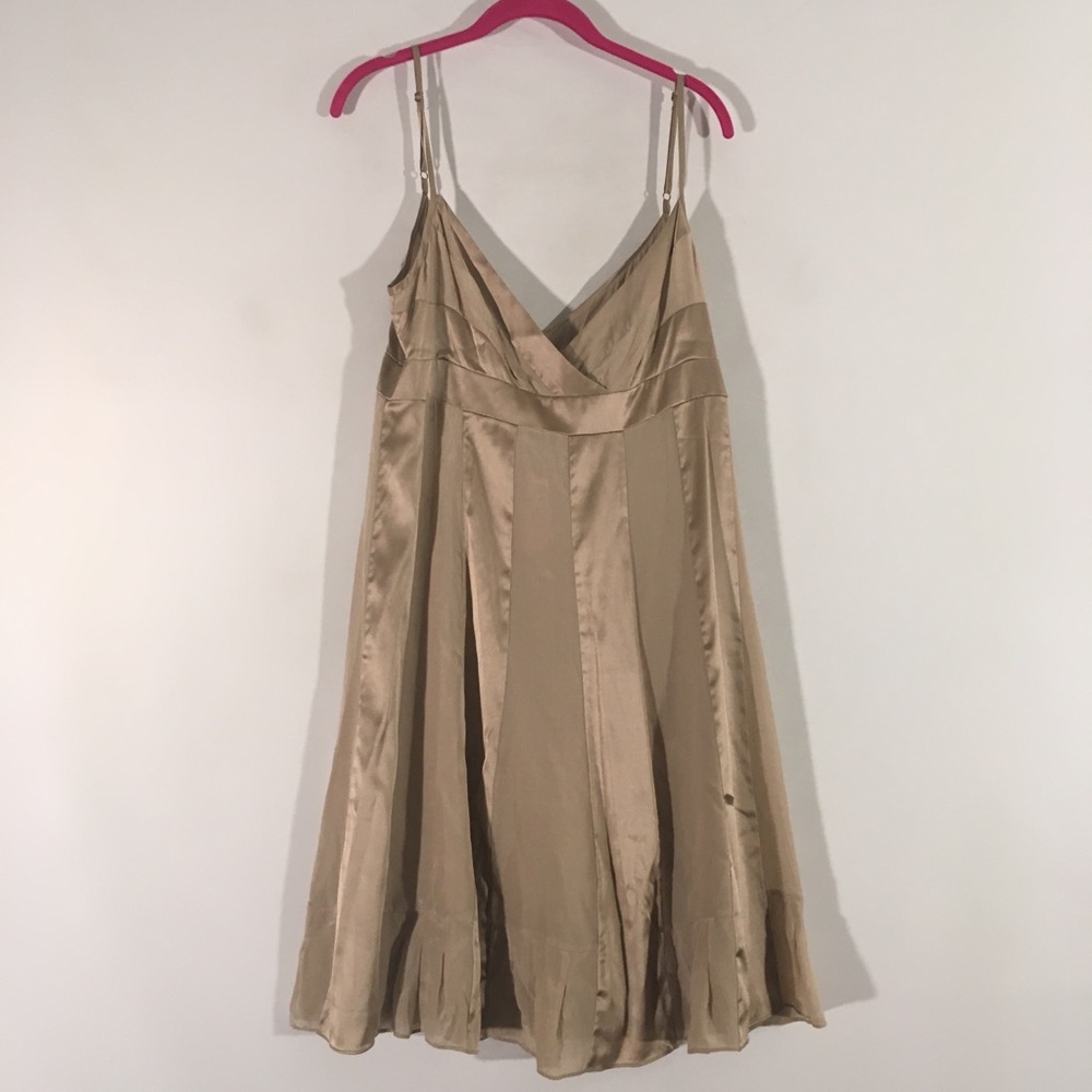 NWT RED Valentino Champagne Beige Silk Dress 48